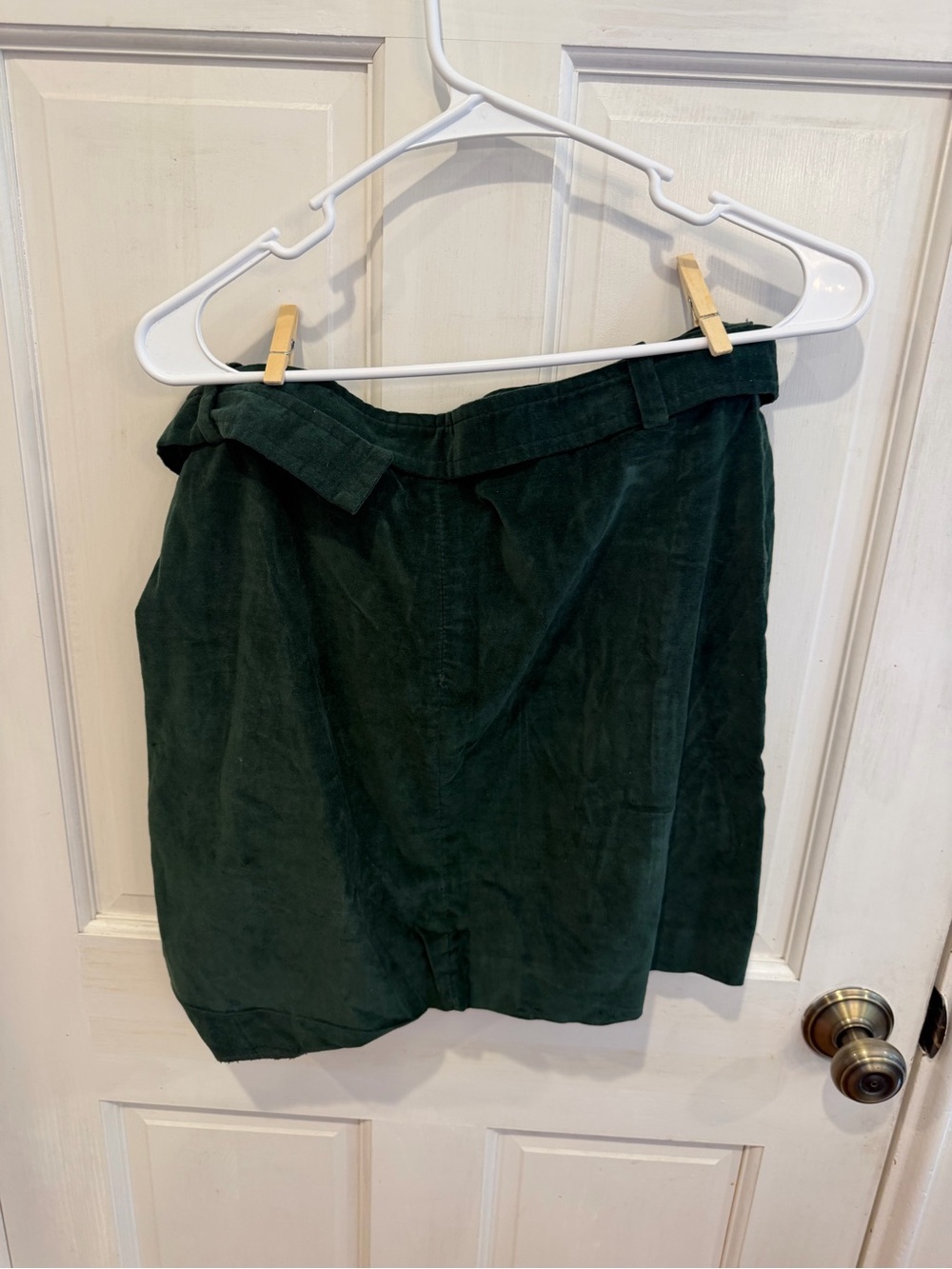 Zara Dark Green Suede Belted Mini Skirt - Picture 4 of 6
